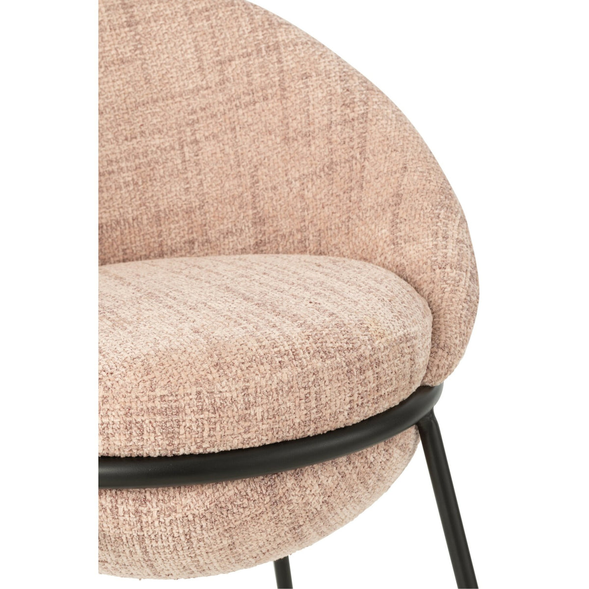 Bar Stool Iron Light Pink/Black - J-Line