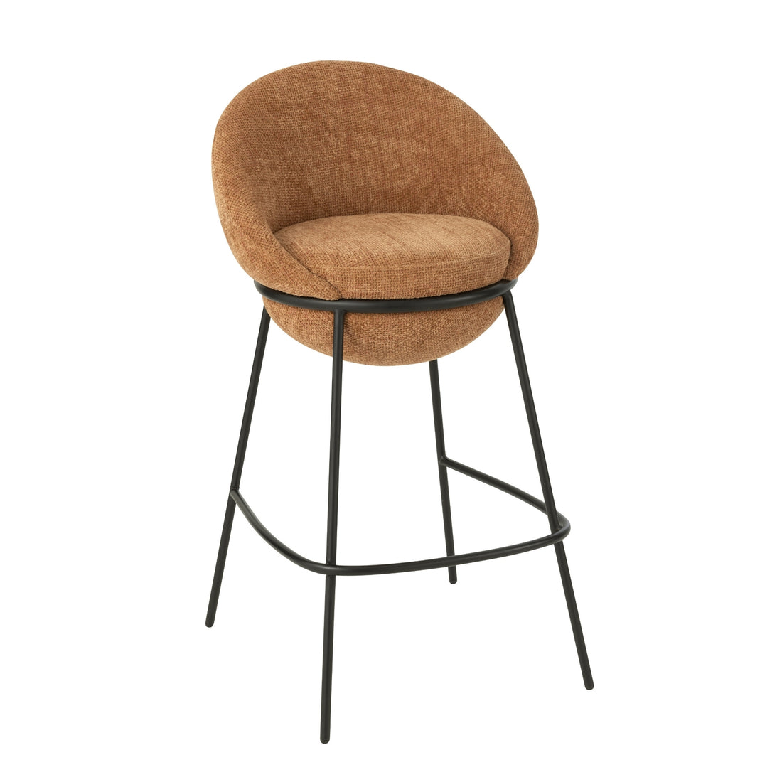 Barkruk Napoli Terracotta- J-Line - Barkruk - J-Line - livinglovely.nl