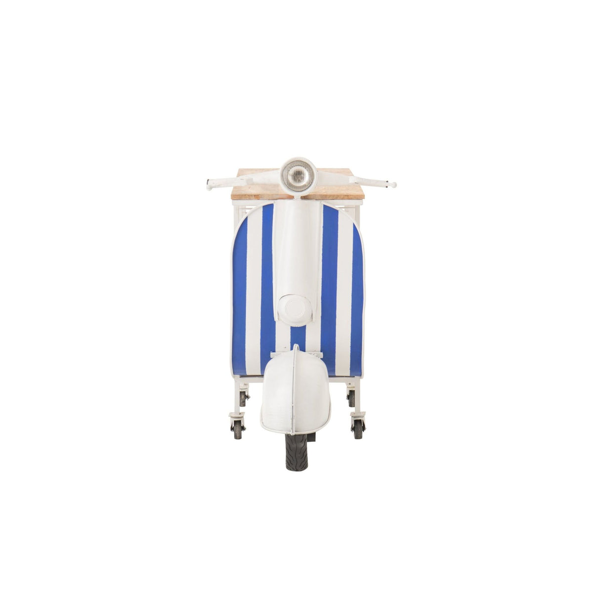 Bar stool Retro Scooter Striped Iron Blue/White J-Line