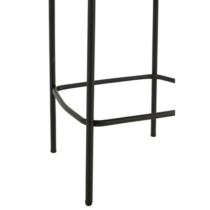 Bar Stool Boucle Plywood/Polyester Grey/Black J-Line