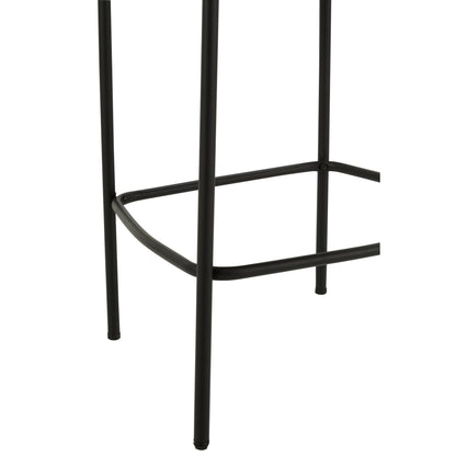 Bar Stool Boucle Multiplex/Polyester White/Black J-Line