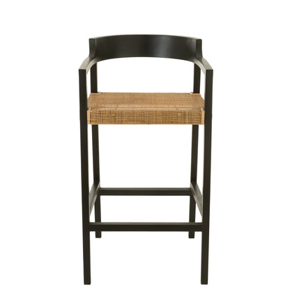 Bar stool Emma Teak Wood Black Brown J-Line