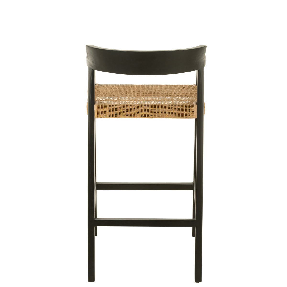 Bar stool Emma Teak Wood Black Brown J-Line