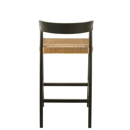 Bar stool Emma Teak Wood Black Brown J-Line