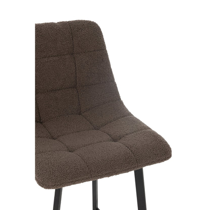 Bar stool Kent Metal/Polyester Brown J-Line