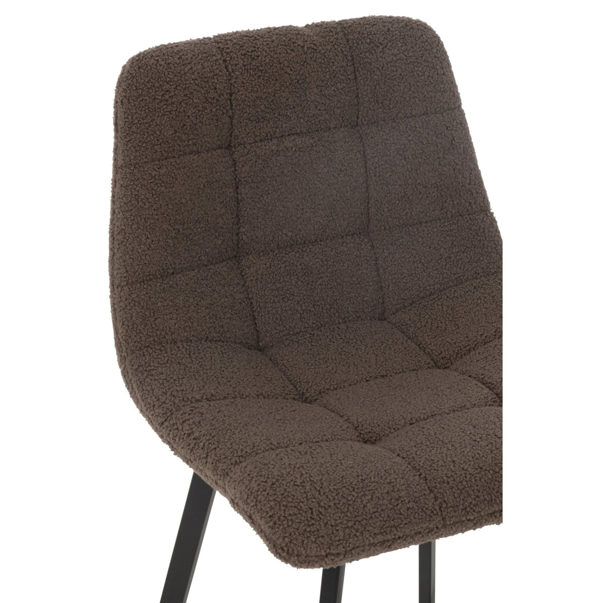 Bar stool Kent Metal/Polyester Brown J-Line