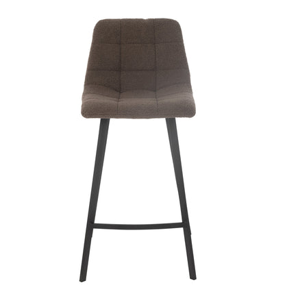 Bar stool Kent Metal/Polyester Brown J-Line