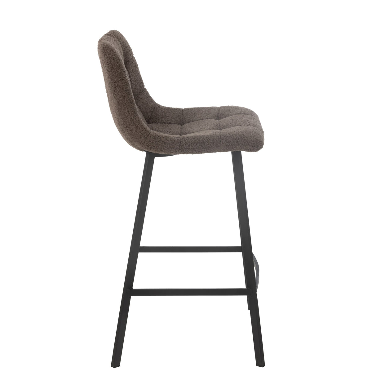 Bar stool Kent Metal/Polyester Brown J-Line