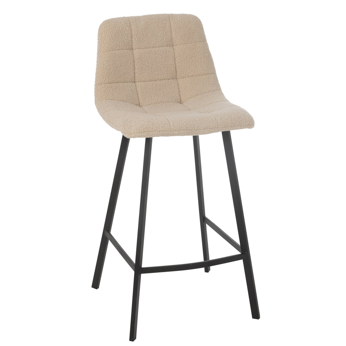 Bar stool Kent Metal/Polyester White J-Line