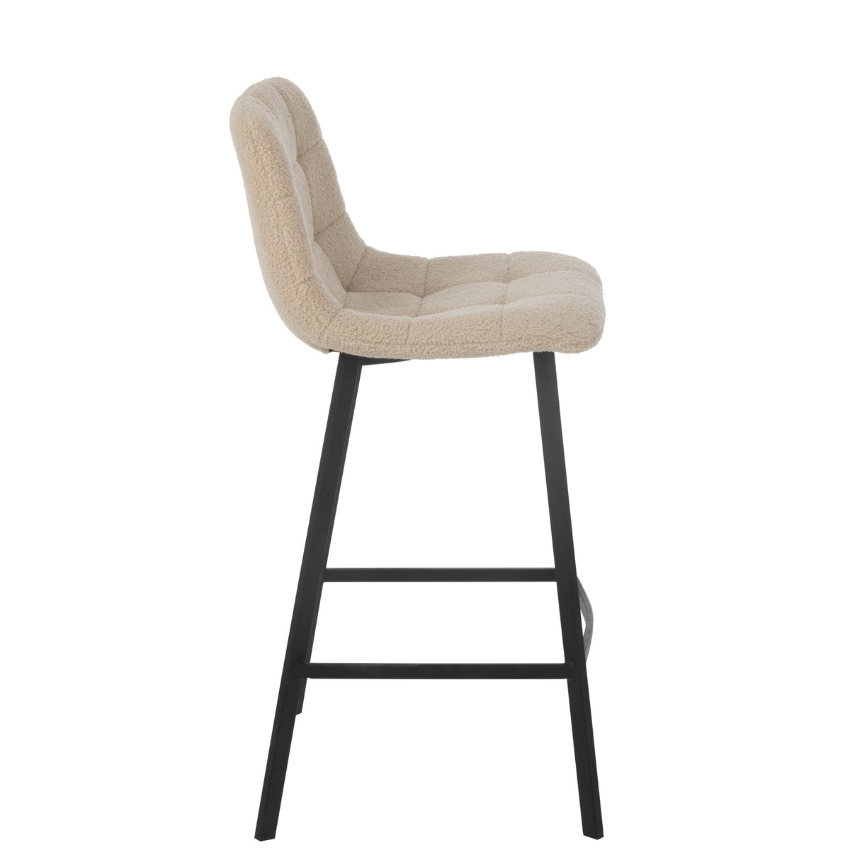 Bar stool Kent Metal/Polyester White J-Line