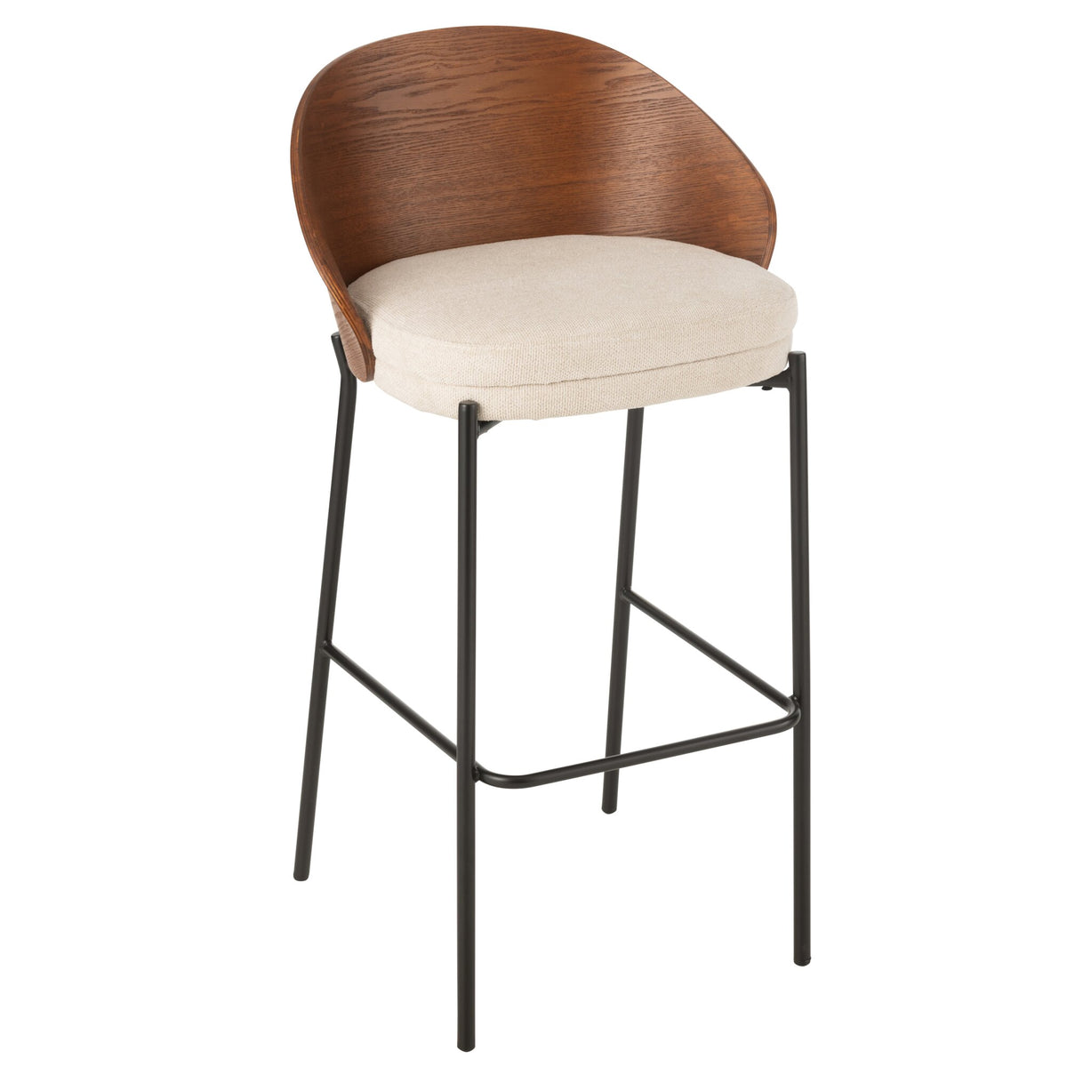 Bar stool Lone Multiplex/Metal Brown/Beige J-Line
