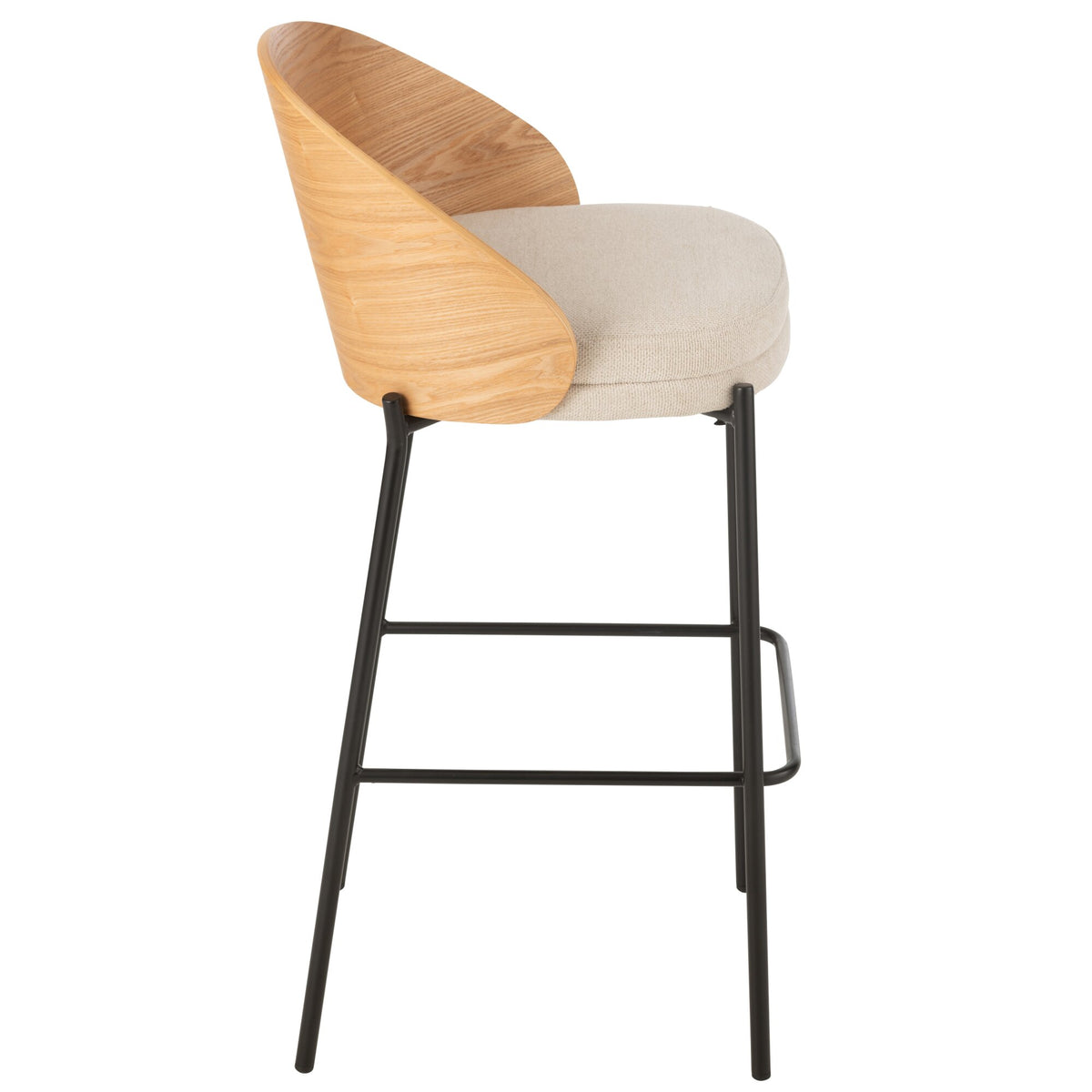 Bar stool Lone Multiplex/Metal Natural/Beige J-Line