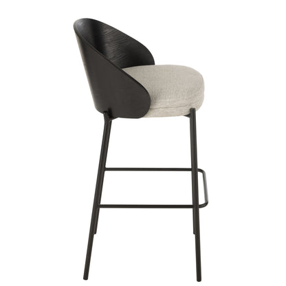 Bar stool Lone Multiplex/Metal Black/Grey J-Line