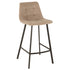 Barstoel Olivier Textiel/Metaal Beige - Barkruk - J-Line - livinglovely.nl