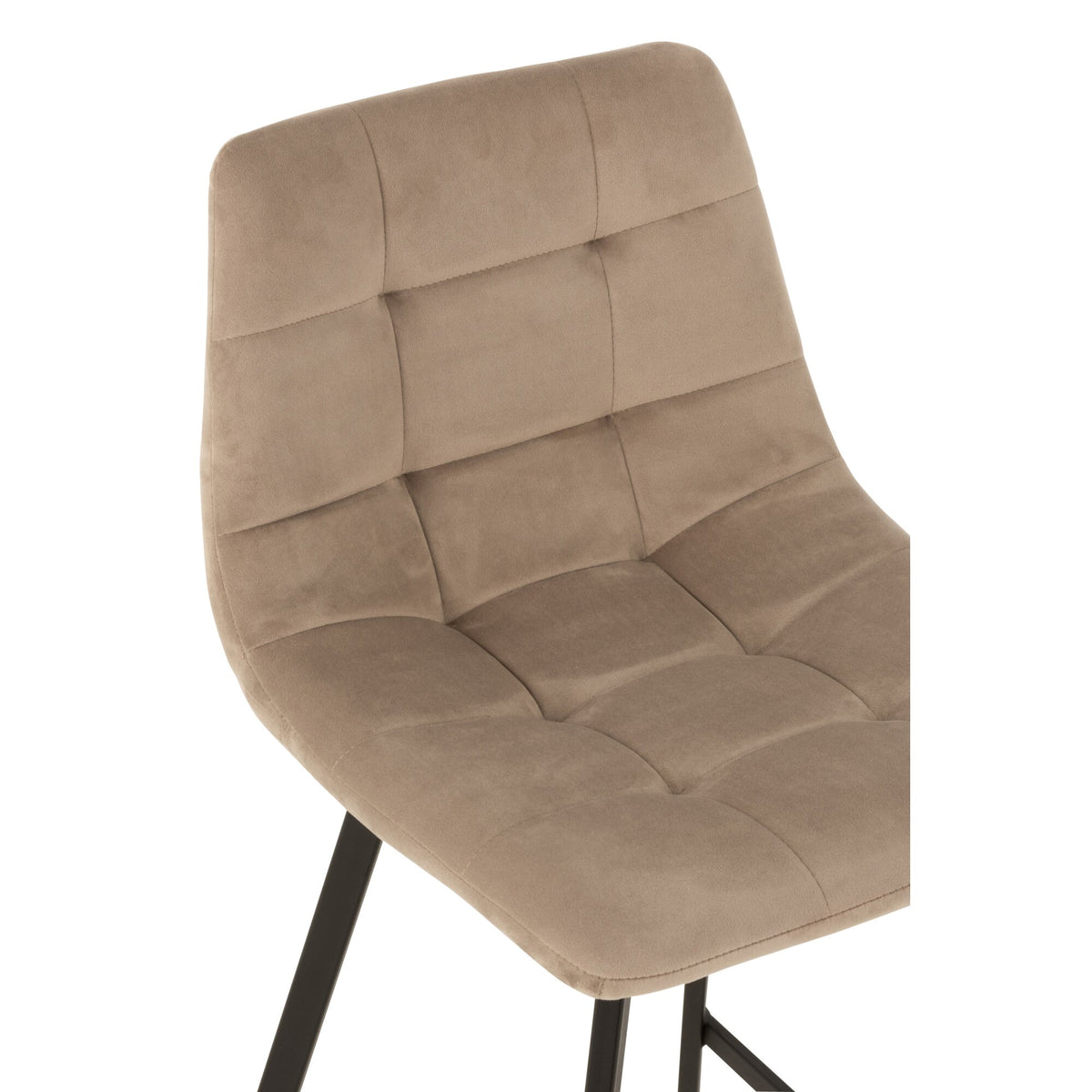 Bar stool Olivier Fabric/Metal Beige