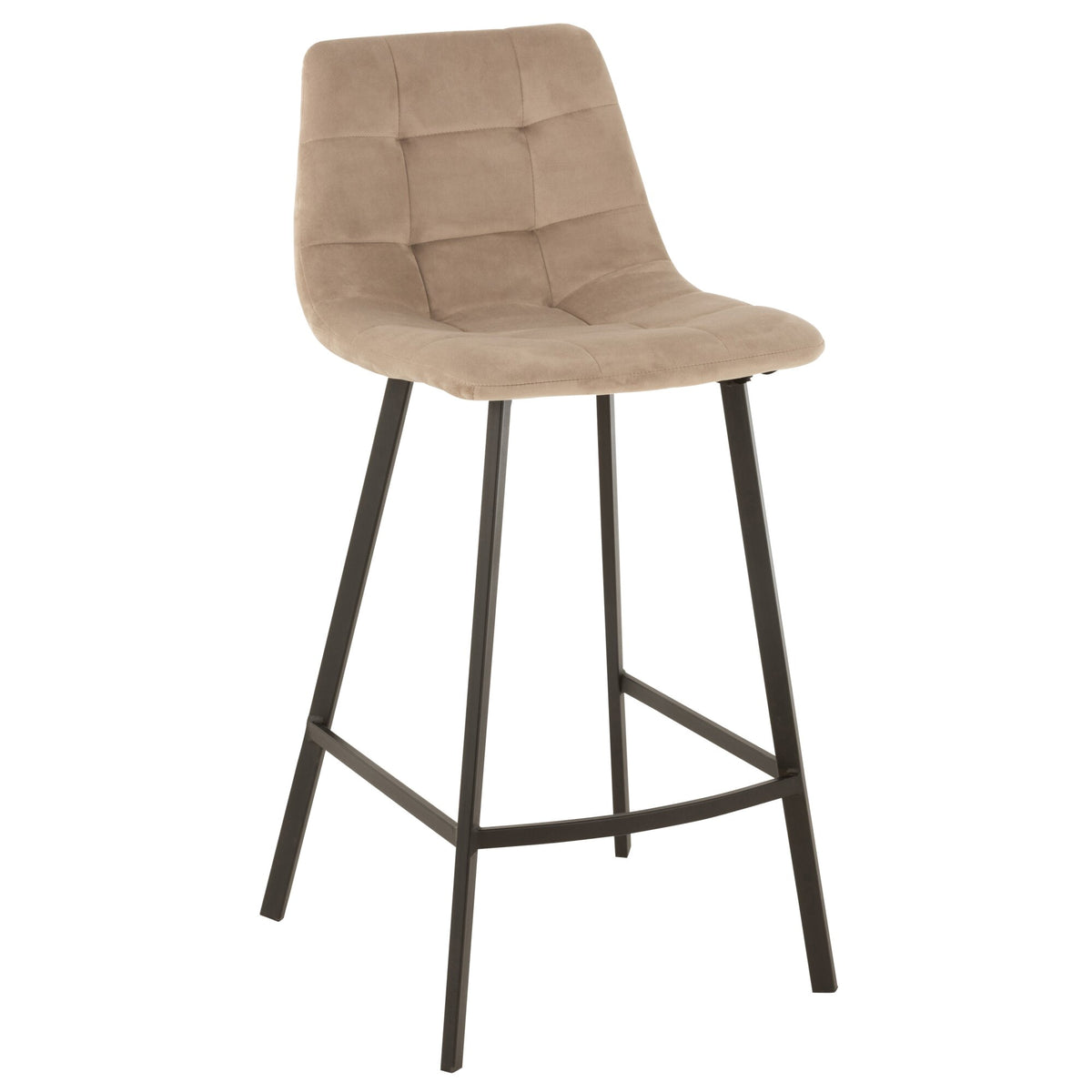 Bar stool Olivier Fabric/Metal Beige