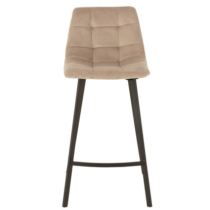 Bar stool Olivier Fabric/Metal Beige
