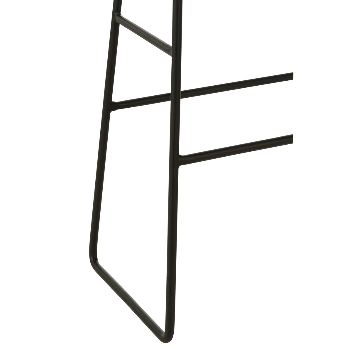 Bar stool Rectangular Recycled Teak Black Large J-Line