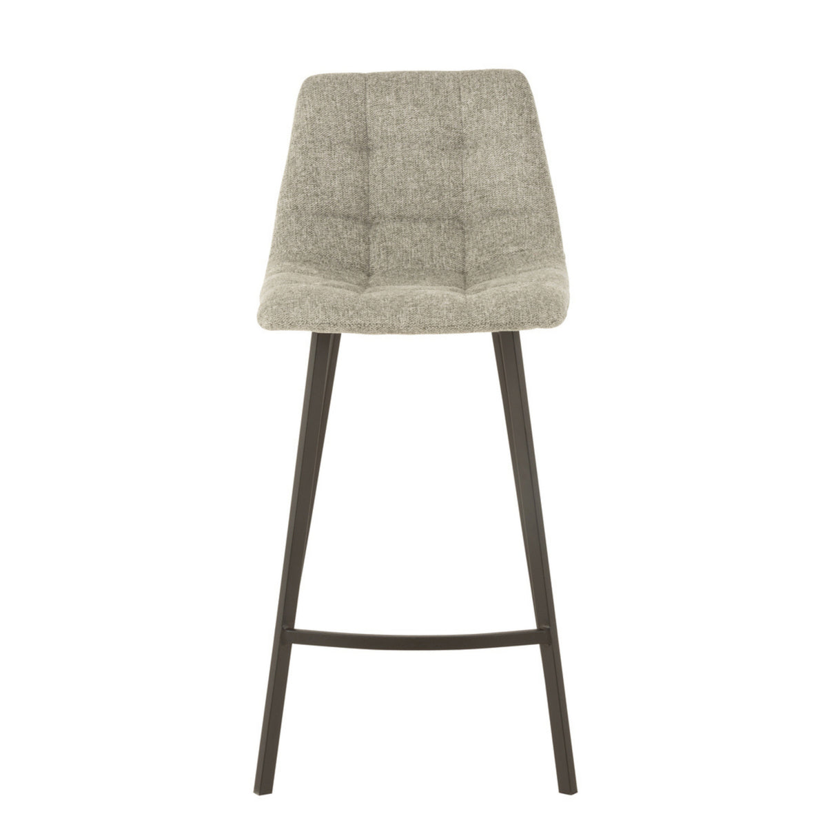 Barstoel Stephane Textiel/Metaal Grijs - J-Line - Barkruk - J-Line - livinglovely.nl