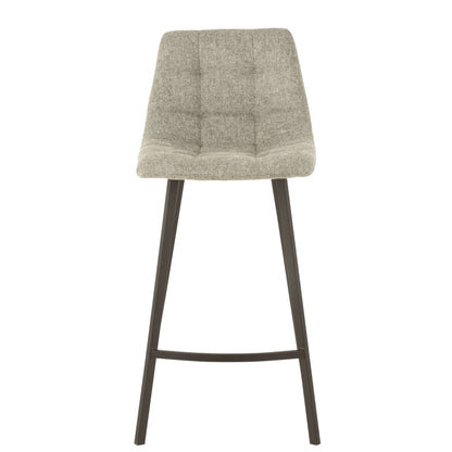 Bar stool Stephane Fabric/Metal Grey J-Line