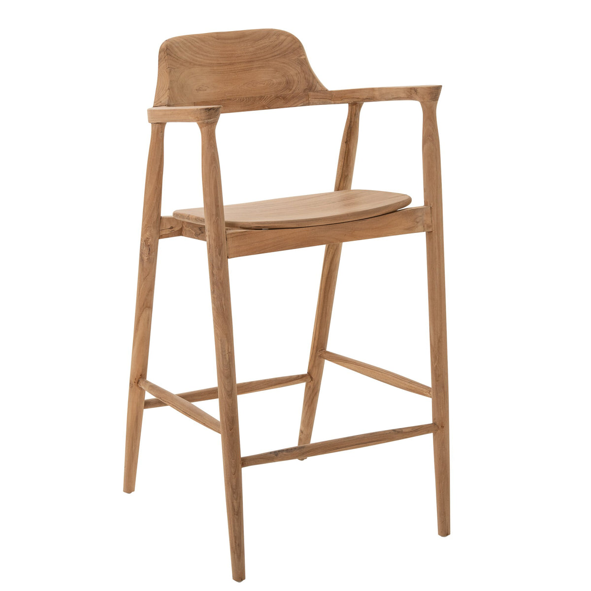 Bar Stool Teak Wood Natural J-Line