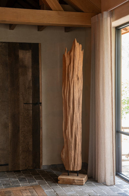 Abstract Sculpture Mira Natural Teak J-Line