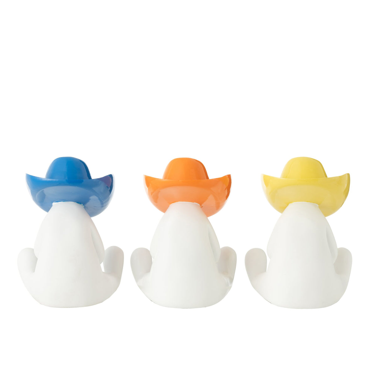 J-Line Set of 3 Resin Cowboy Hat Figurine Mix