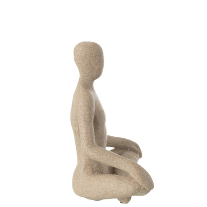 Yoga Figurine Resin Beige J-Line