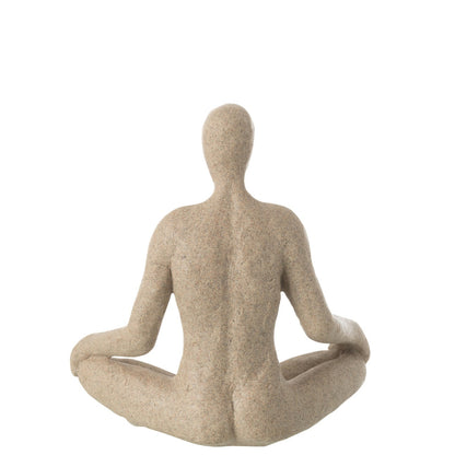 Yoga Figurine Resin Beige J-Line