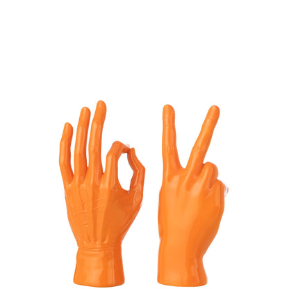 Sign Language Figurine Polystone Dark Orange Assorted By J-Line