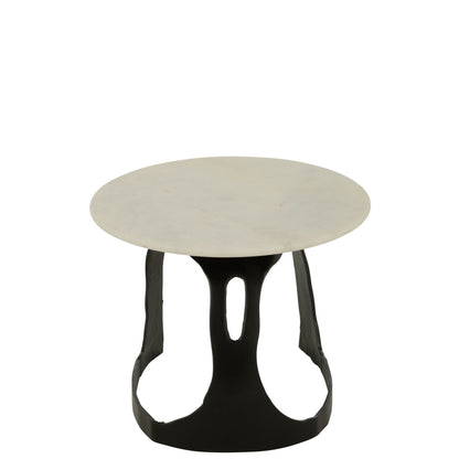Bijzettafel Aluminium/Steen Zwart/Wit Small J-Line