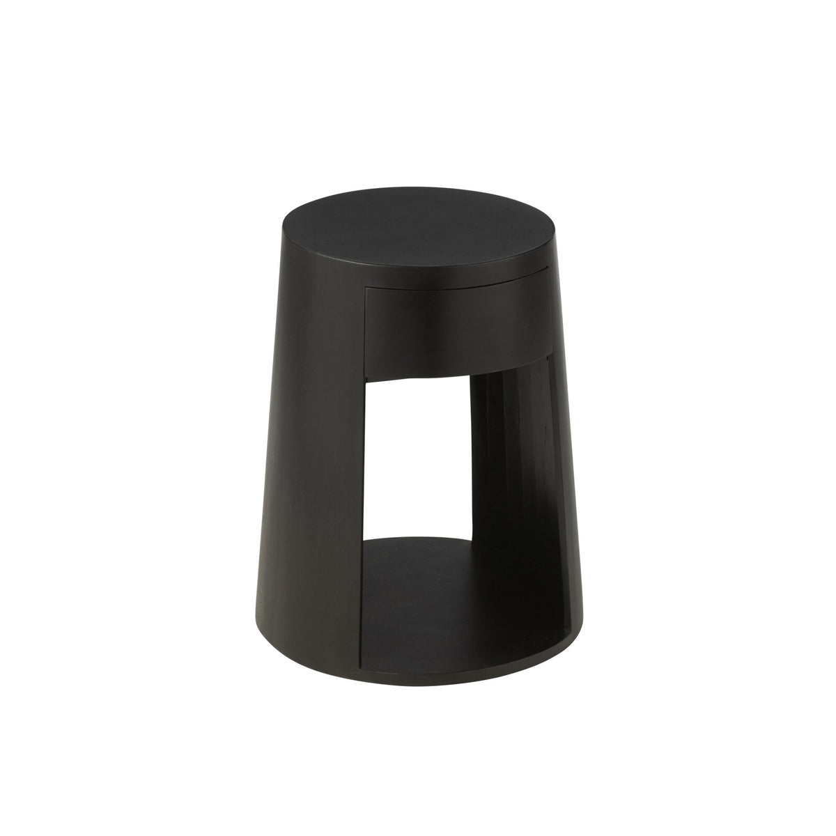 Side table Drawn Mango Wood/Mdf Black J-Line