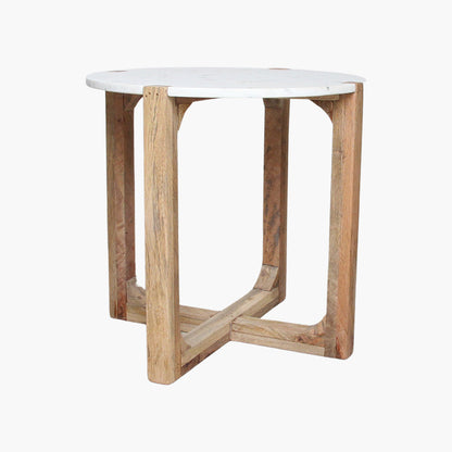 Bijzettafel Marmer Wit Raw Materials - Bijzettafel - Raw Materials - livinglovely.nl