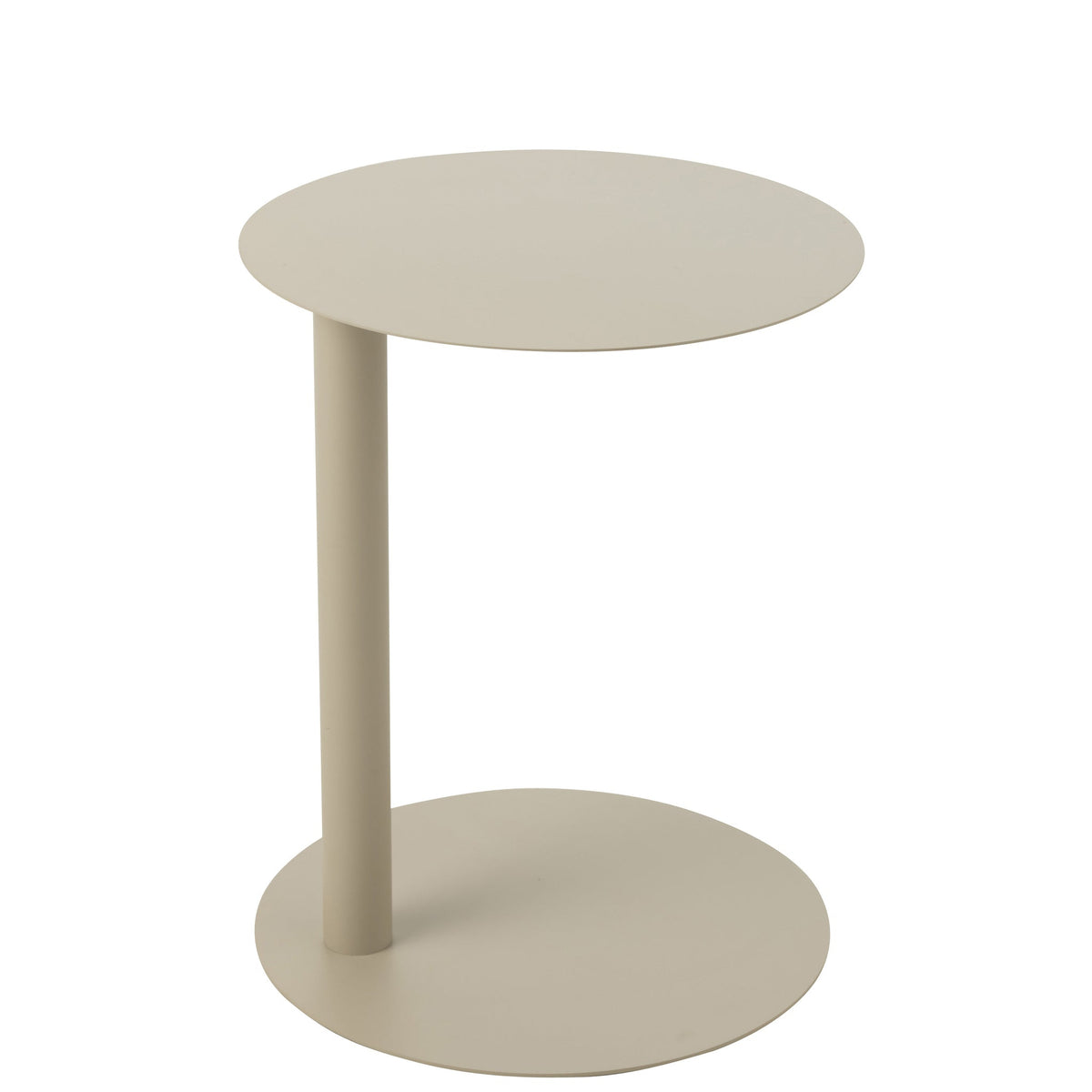 Side Table Round Metal Beige J-Line