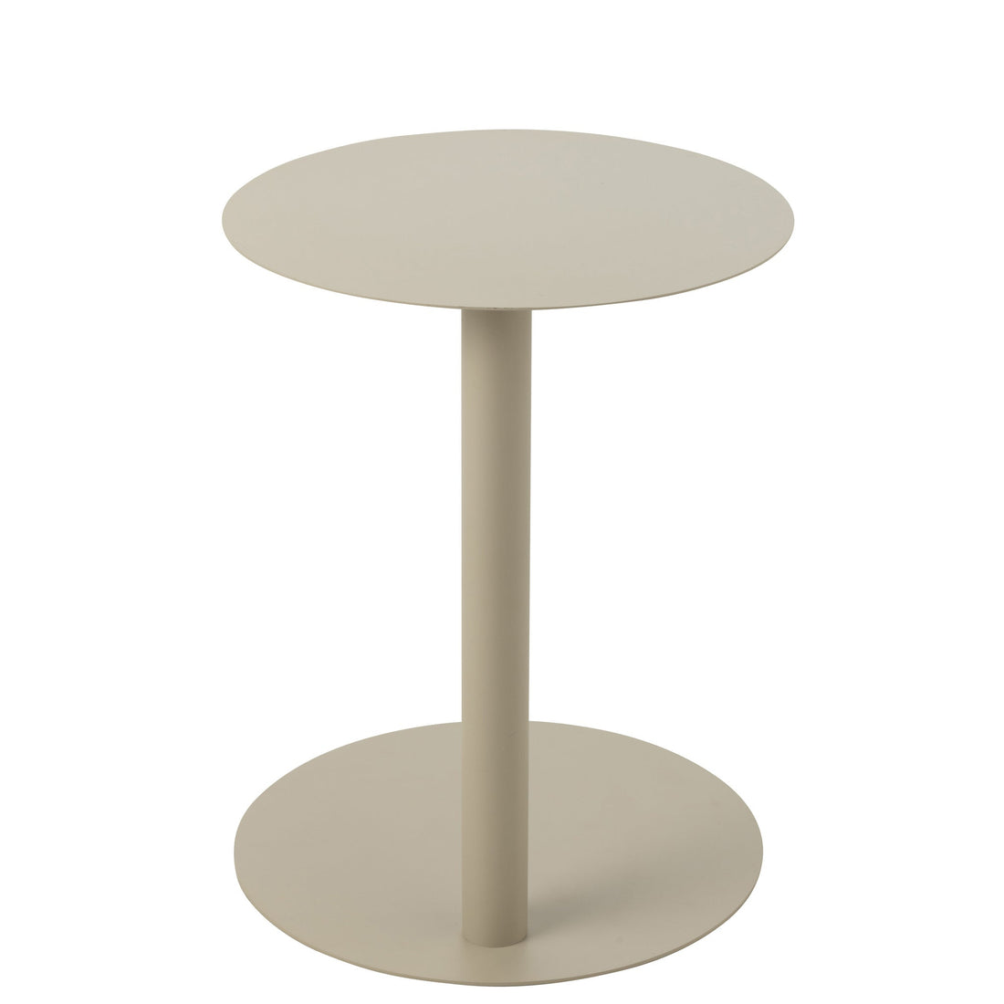 Side Table Round Metal Beige J-Line