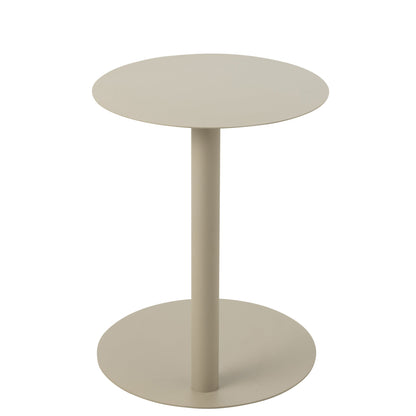 Side Table Round Metal Beige J-Line