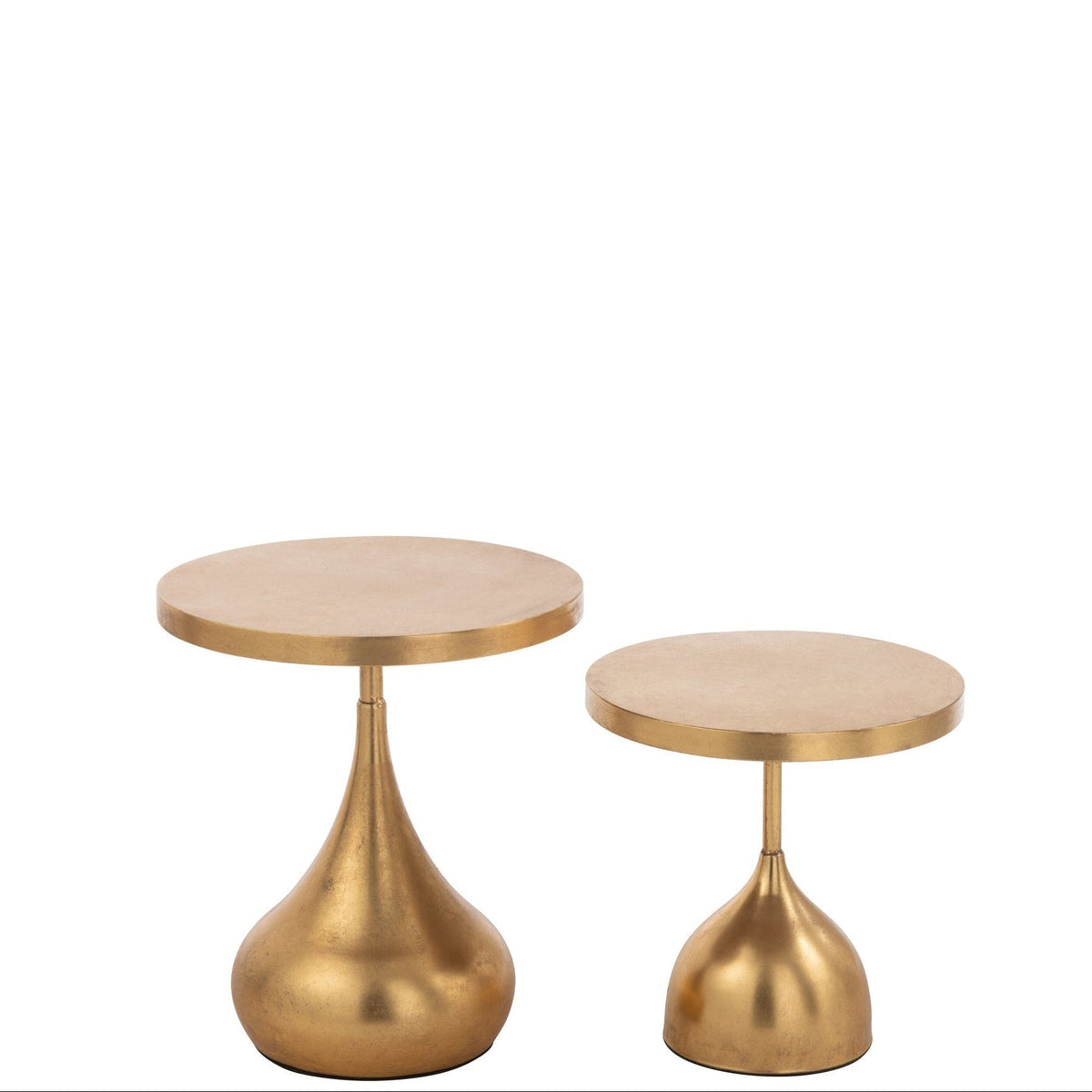 Side tables Druppel Metal Gold Set of 2 J-Line