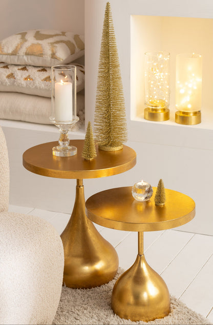 Side tables Druppel Metal Gold Set of 2 J-Line