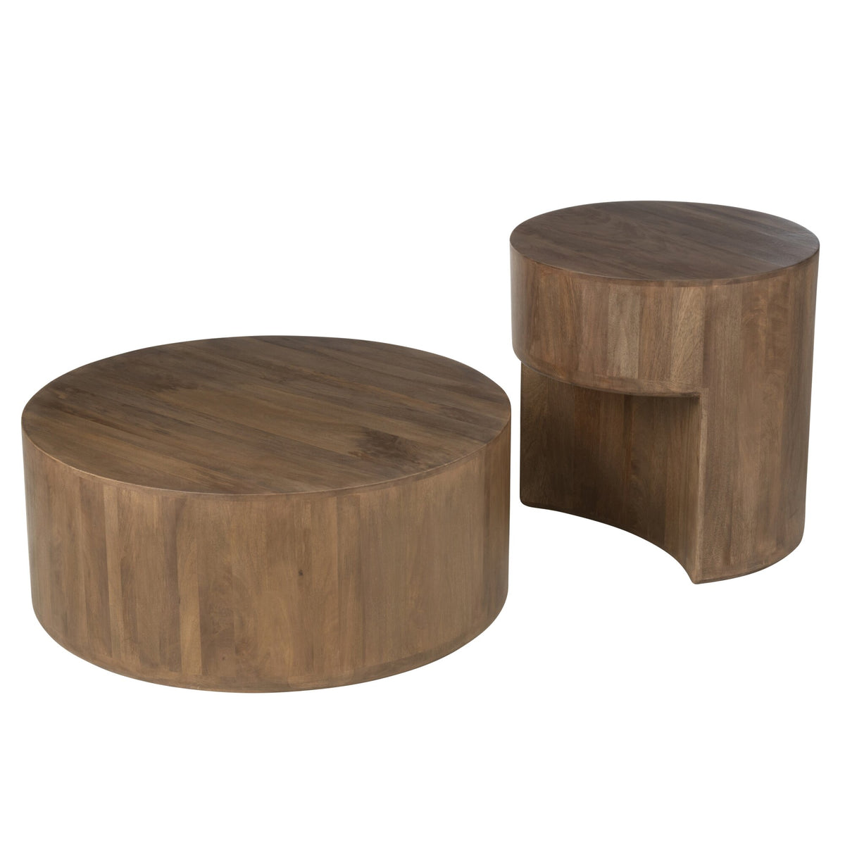 Side Tables Toge Mango Wood Brown Set of 2 J-Line
