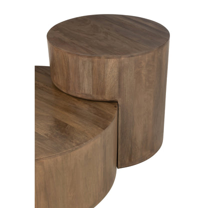 Side Tables Toge Mango Wood Brown Set of 2 J-Line