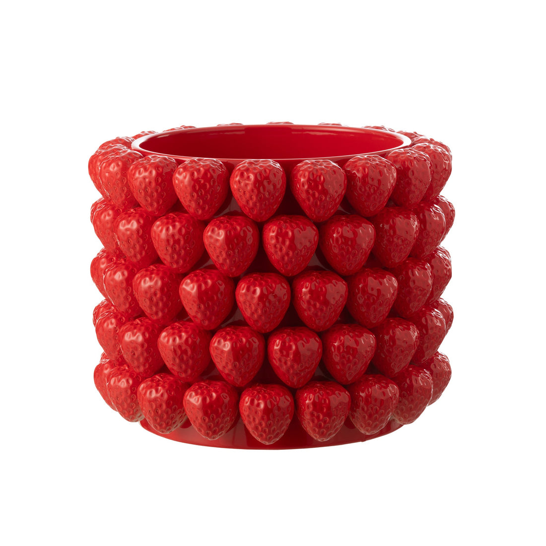Strawberry Ceramic Flower Pot Red Extra Large J-Line
