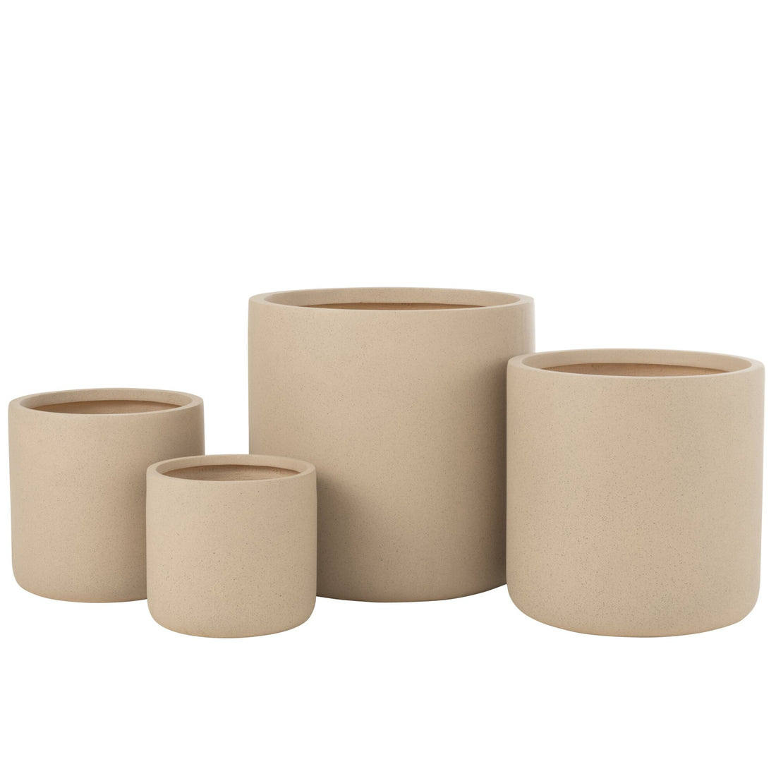 Dune Clay Ivory Flower Pots Set of 4 J-Line