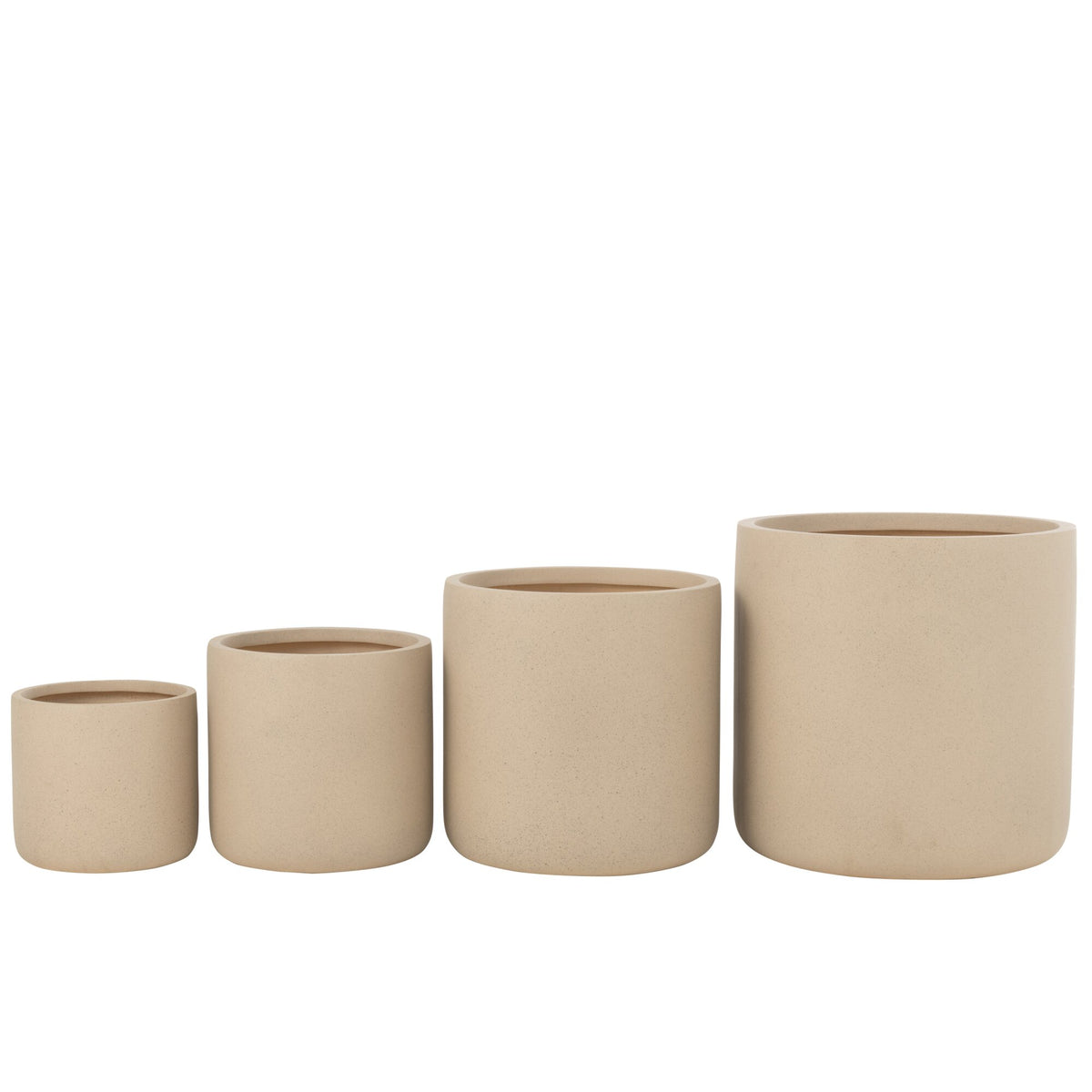 Dune Clay Ivory Flower Pots Set of 4 J-Line