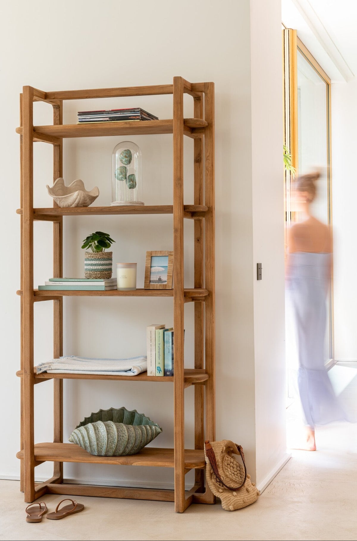 Cakra Bookcase Recycled Wood Natural J-Line