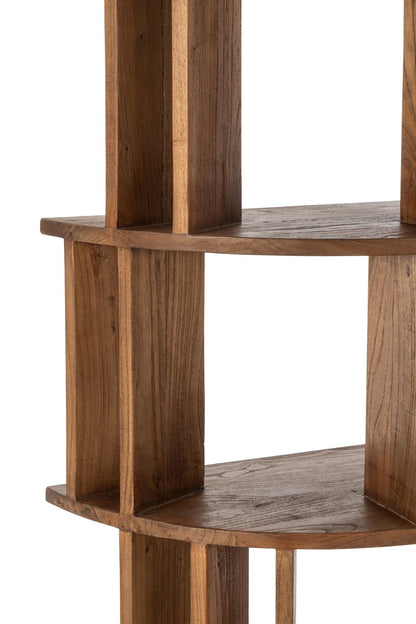Half-Circle Bookcase Mindi Natural Wood J-Line