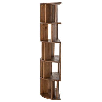 Half-Circle Bookcase Mindi Natural Wood J-Line