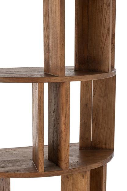 Half-Circle Bookcase Mindi Natural Wood J-Line