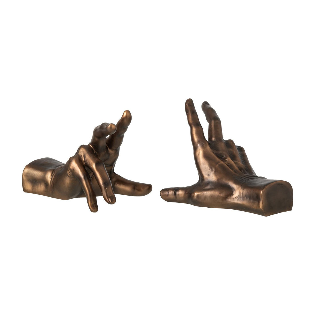 Bookends Hands Polyresin Bronze Set of 2 J-Line