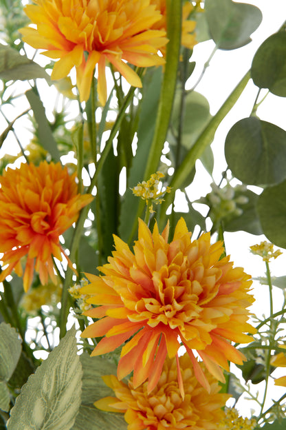 Bouquet Mix Flowers Artificial Yellow - Kunstbloem - J-Line - livinglovely.nl