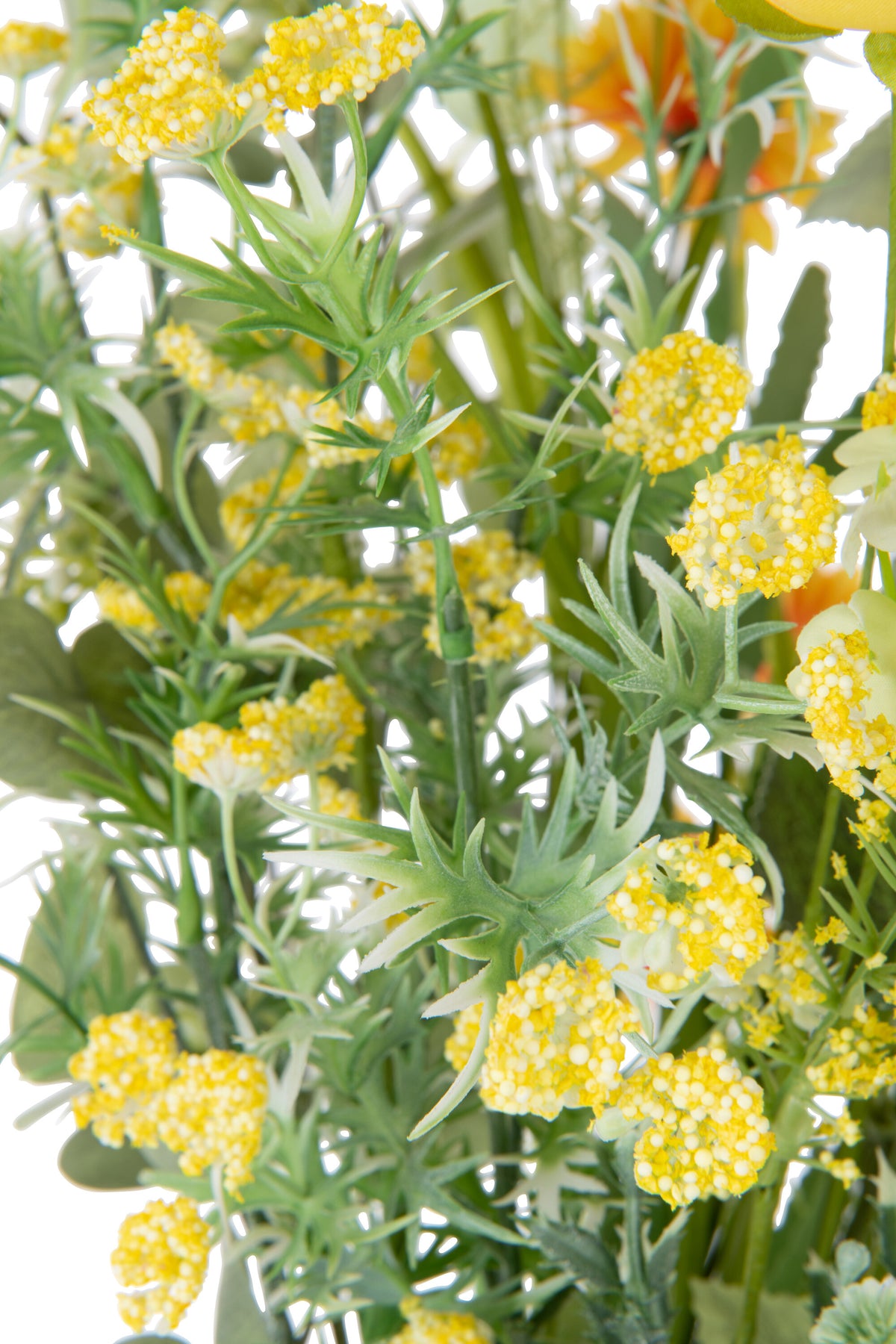 Bouquet Mix Flowers Artificial Yellow - Kunstbloem - J-Line - livinglovely.nl